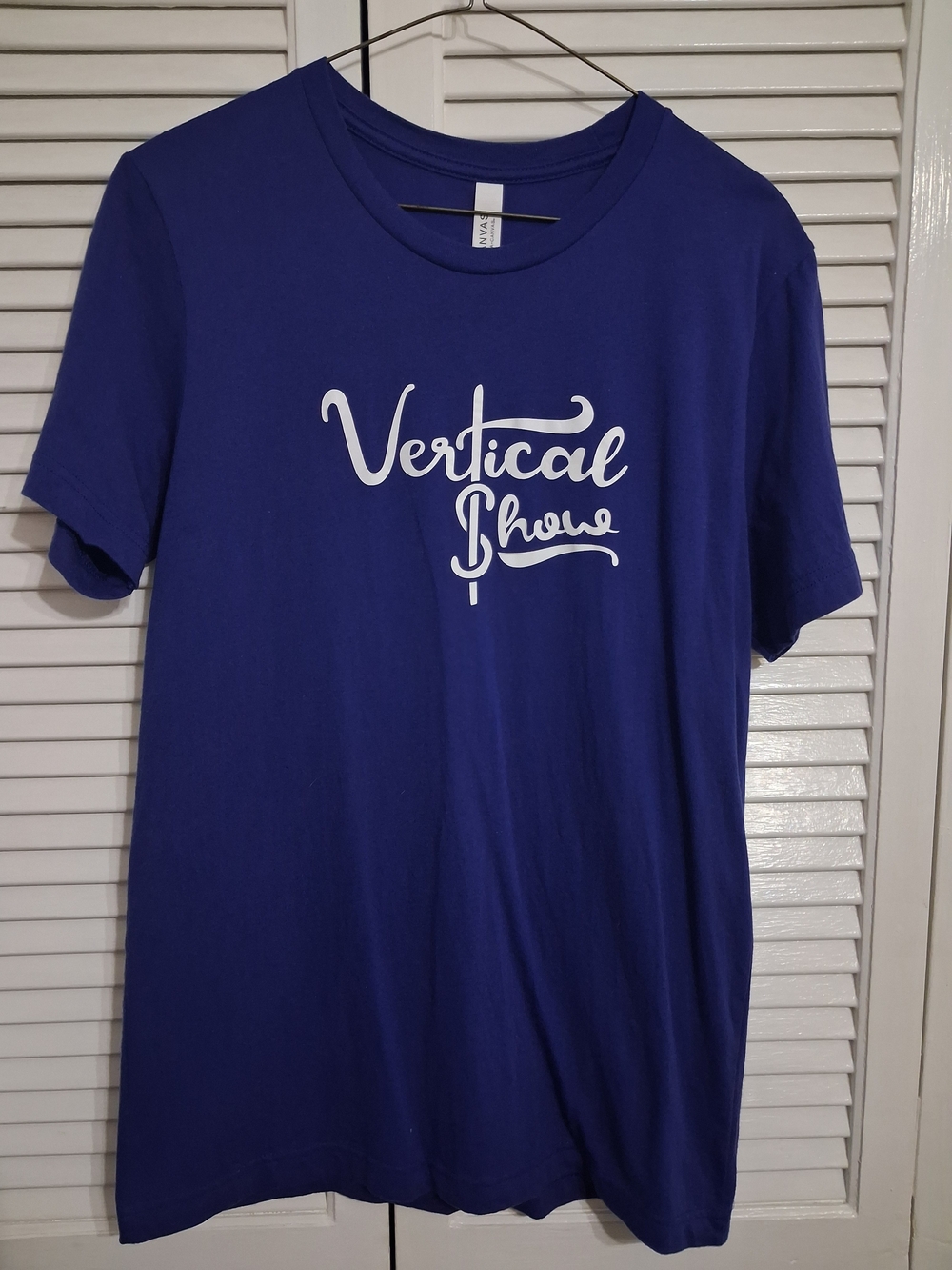 Canvas Royal Blue 'Vertical Show' Short Sleeve Tee